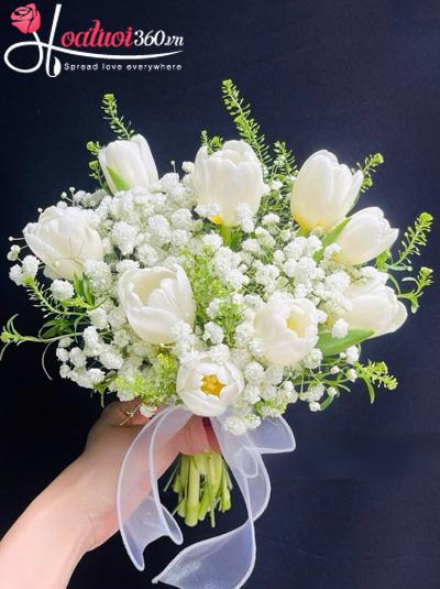 Bó hoa cưới Tulip - Cảm ơn tình yêu
