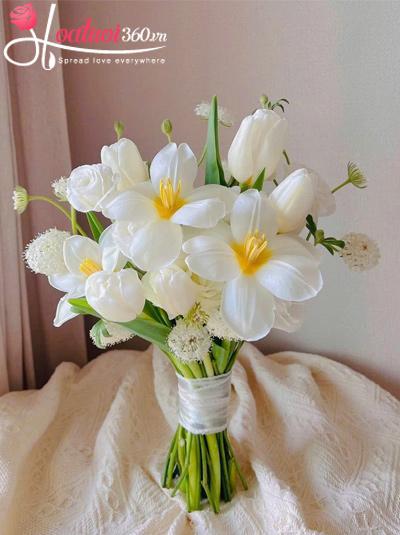 Bó hoa cưới Tulip - Ngày tuyệt vời nhất