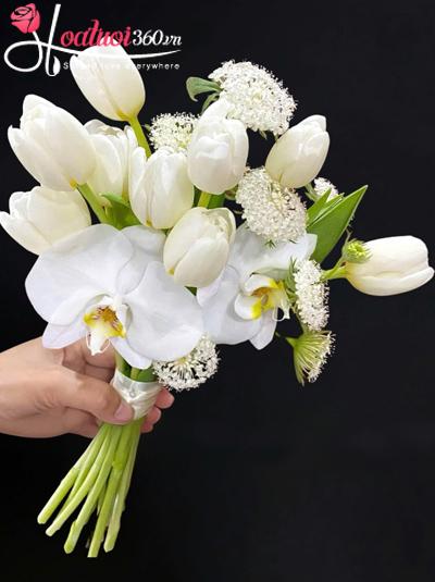 Bó hoa cưới Tulip - Nơi này có anh