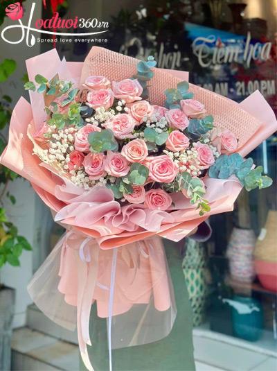 Bó hoa hồng đẹp - Đáng yêu như thế