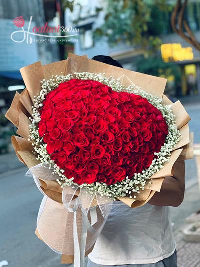 Bó hoa hồng đỏ - Làm vợ anh nhé