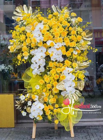 Hoa chúc mừng lễ động thổ, cất nóc - Mẫu đẹp giao nhanh