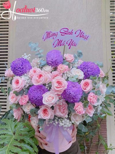 Hộp hoa sinh nhật - Ngập tràn hạnh phúc