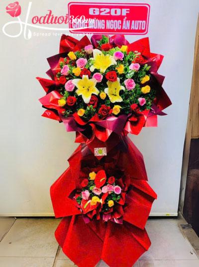 Kệ hoa khai trương - Kinh doanh hồng phát