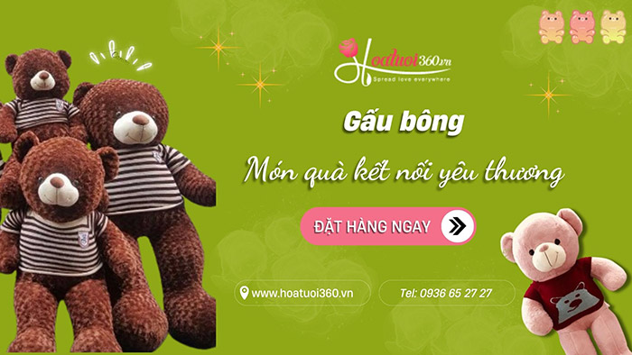 Gấu bông Teddy lớn tại Hoa tươi 360