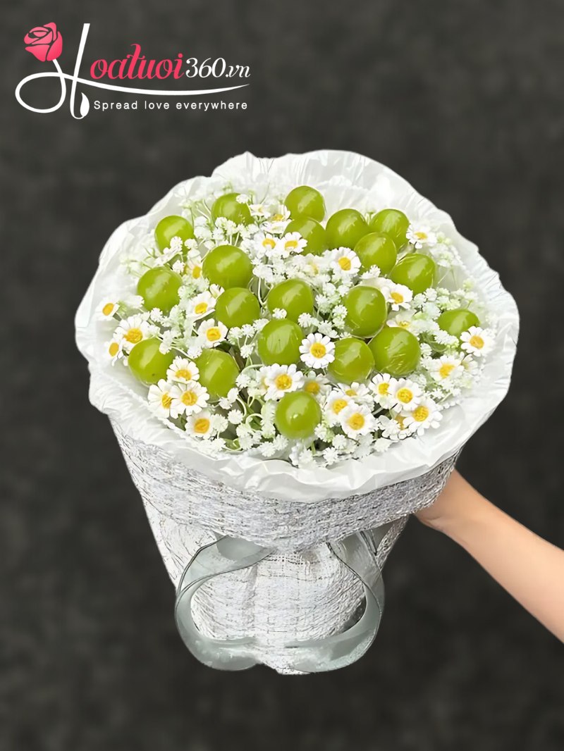 Bó hoa trái cây nho