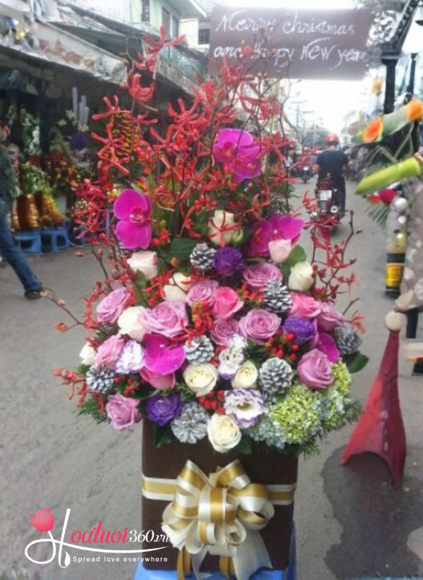 Hộp hoa Chúc mừng Giáng Sinh