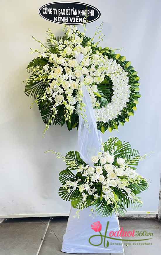 Kệ hoa chia buồn shop hoa tươi giao tại phường Phú Thọ