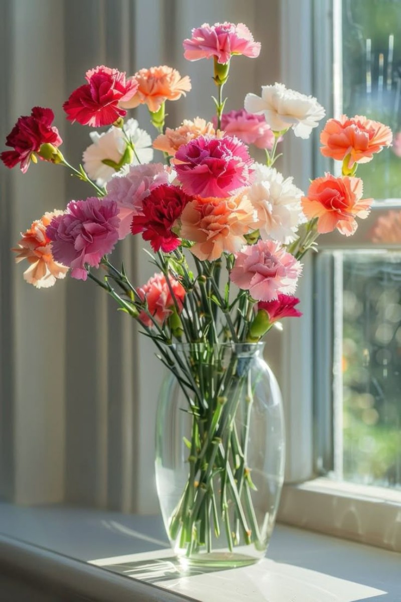 Hoa cẩm chướng cắm bình