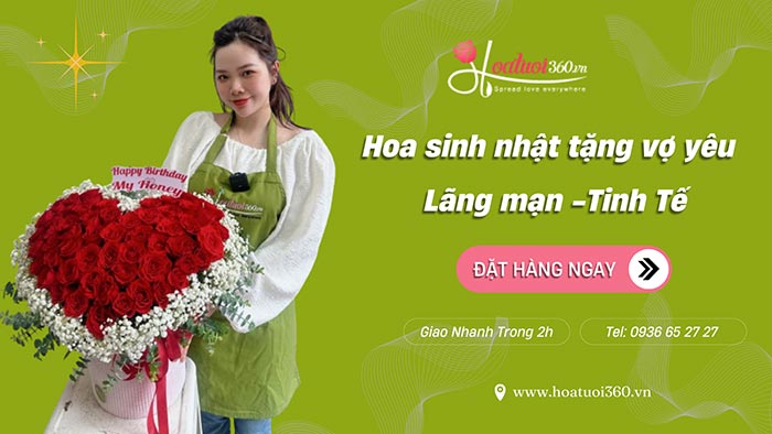 Hoa chúc mừng sinh nhật vợ yêu