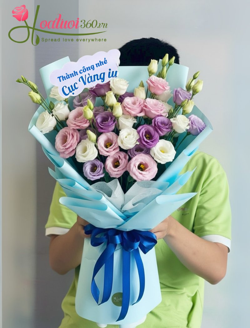 Bó hoa cát tường tươi tắm gửi lời chúc thành công