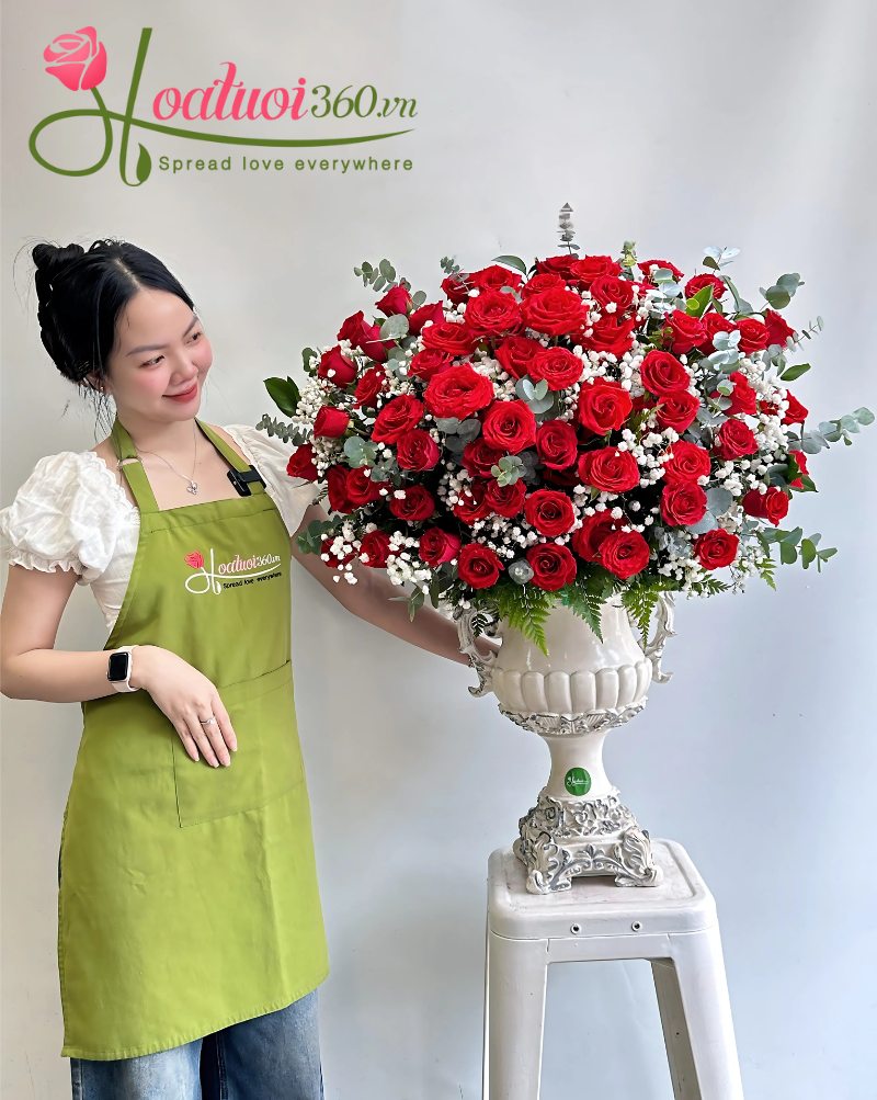 Hoa hồng đỏ tặng Mẹ ngày Vu lan 