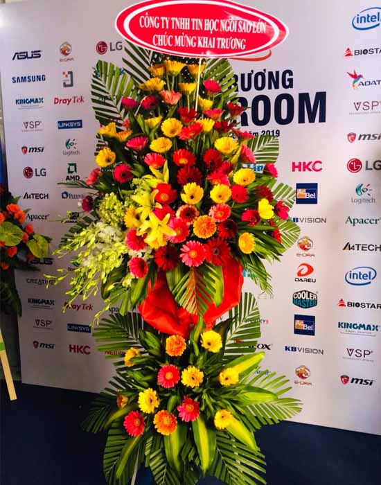 Kệ hoa chúc mừng sự kiện công ty ở phường Phú Thọ