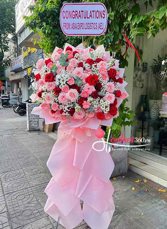 Hoa khai trương hồng phát cửa hàng ở phường Thới An TPHCM