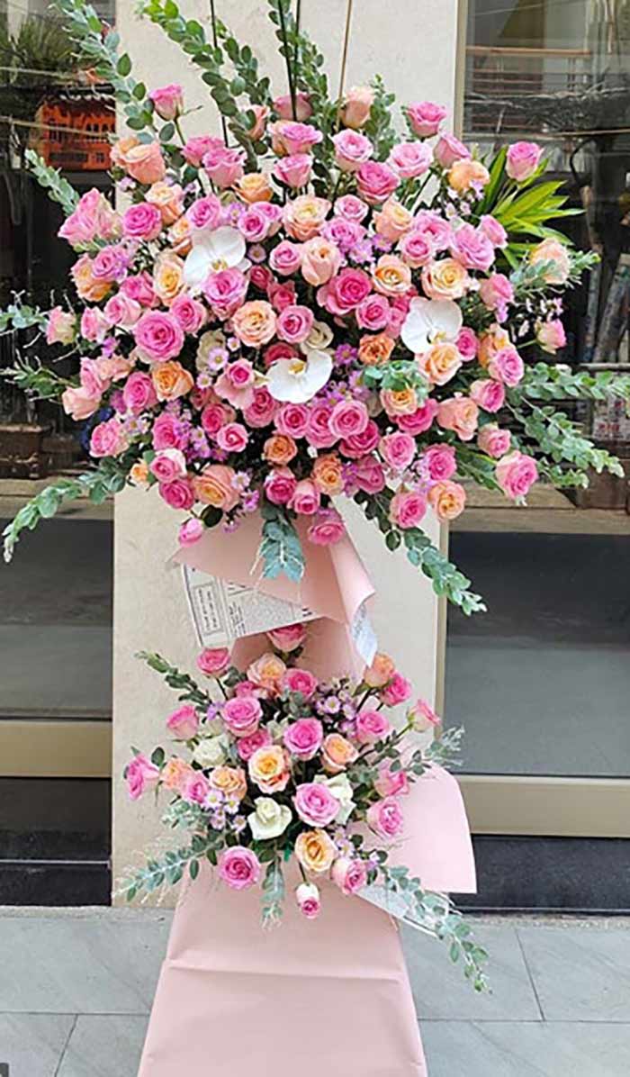 Lẵng hoa cát tường chúc mừng động thổ 
