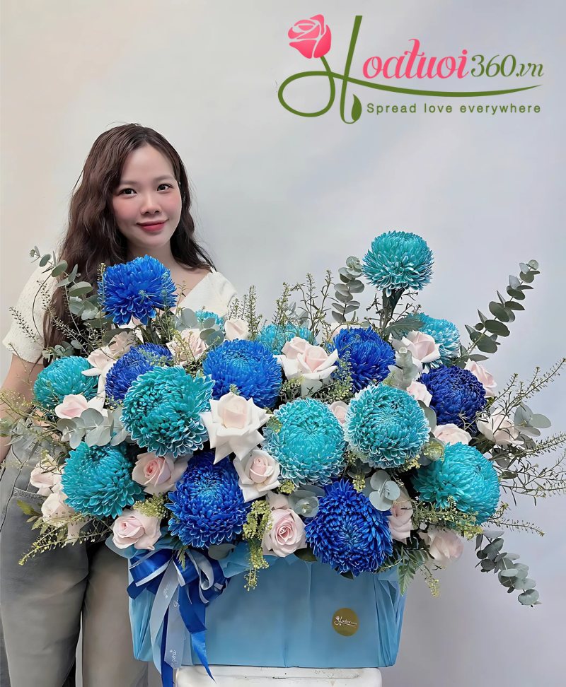 Lẵng hoa chúc mừng ngày 20 tháng 10 trẻ đẹp và hạnh phúc 