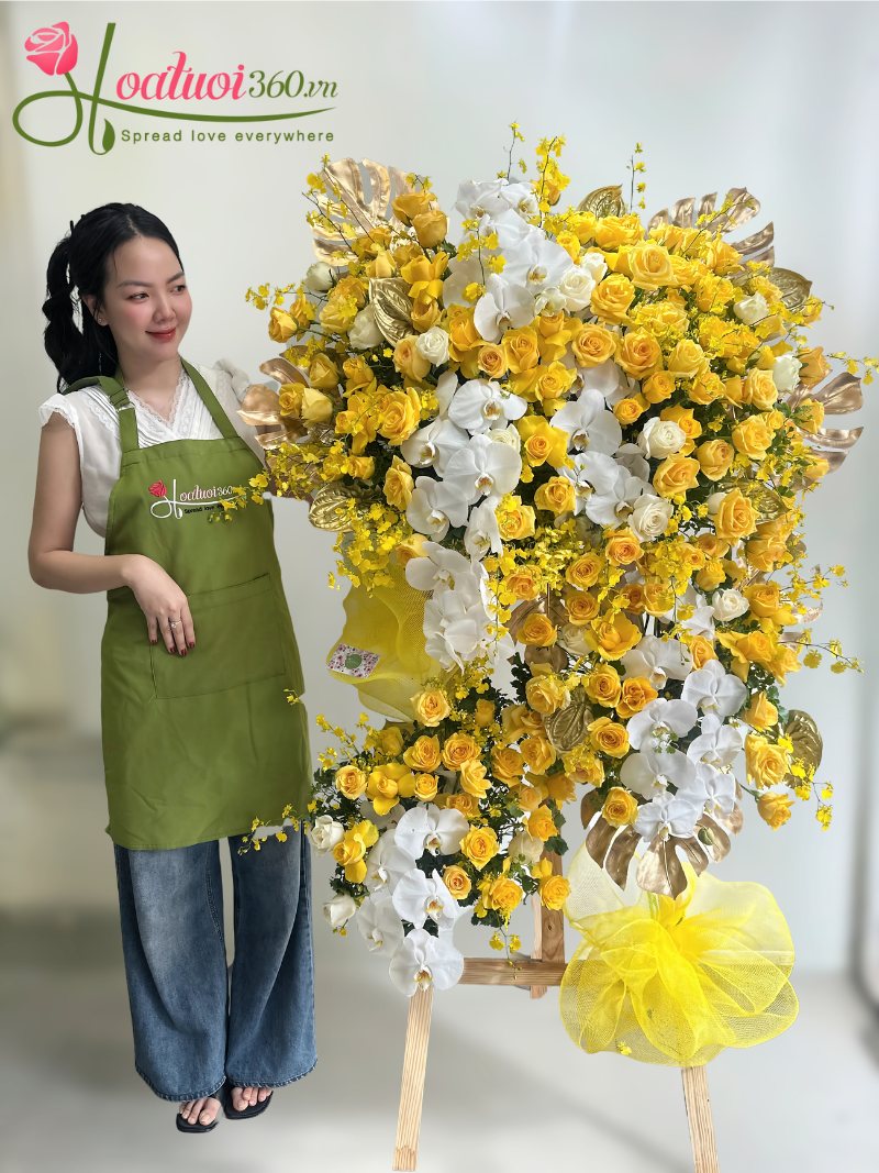 Lẵng hoa đẹp tặng Ban Giám Hiệu trang chúc mừng 20/11