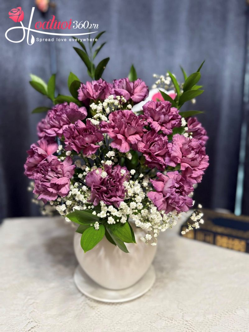 3 kiểu cắm hoa cẩm chướng