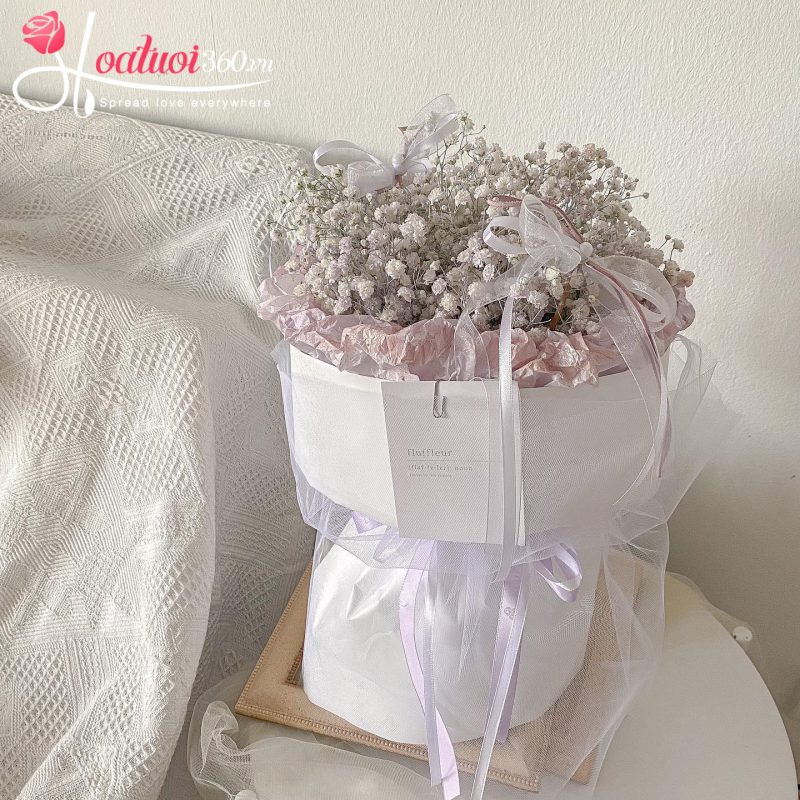 Bó hoa baby dáng tròn cute