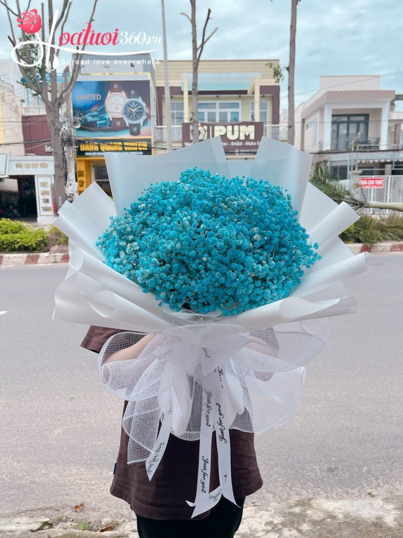 Bó hoa baby xanh size lớn