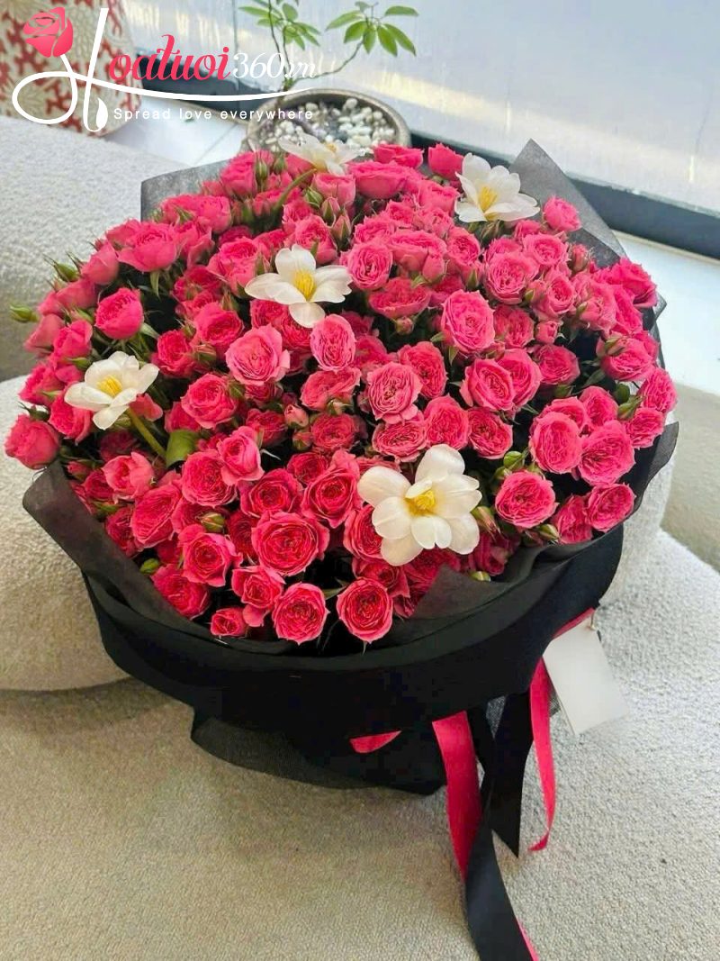 Bó hoa hồng tỉ muội gửi lời cảm ơn chị em, bạn bè