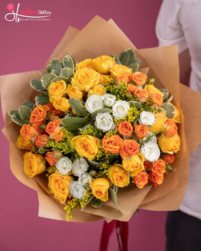 Bó hoa hồng tỉ muội nhiều màu tặng sinh nhật bạn thân