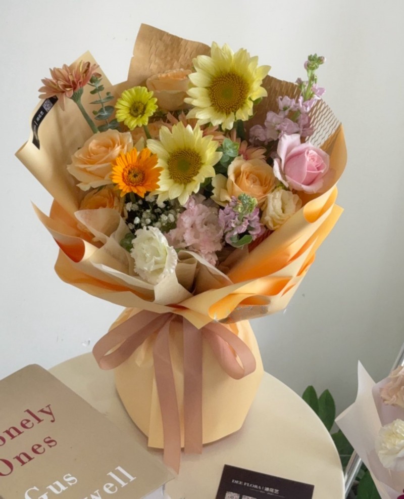 Bó hoa hướng dương kiểu Hàn Quốc