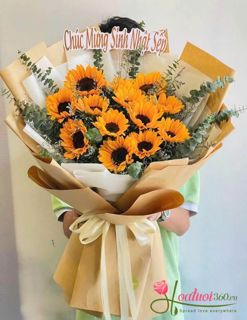 Bó hoa hướng dương tặng sếp