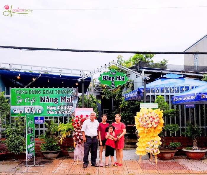 chọn hoa mừng khai trương quán cafe theo phong cách