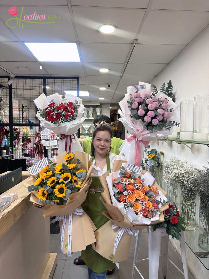 Các mẫu hoa bó tại Hoa Tươi 360