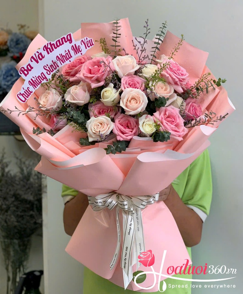 Bó hoa hồng chúc mừng sinh nhật