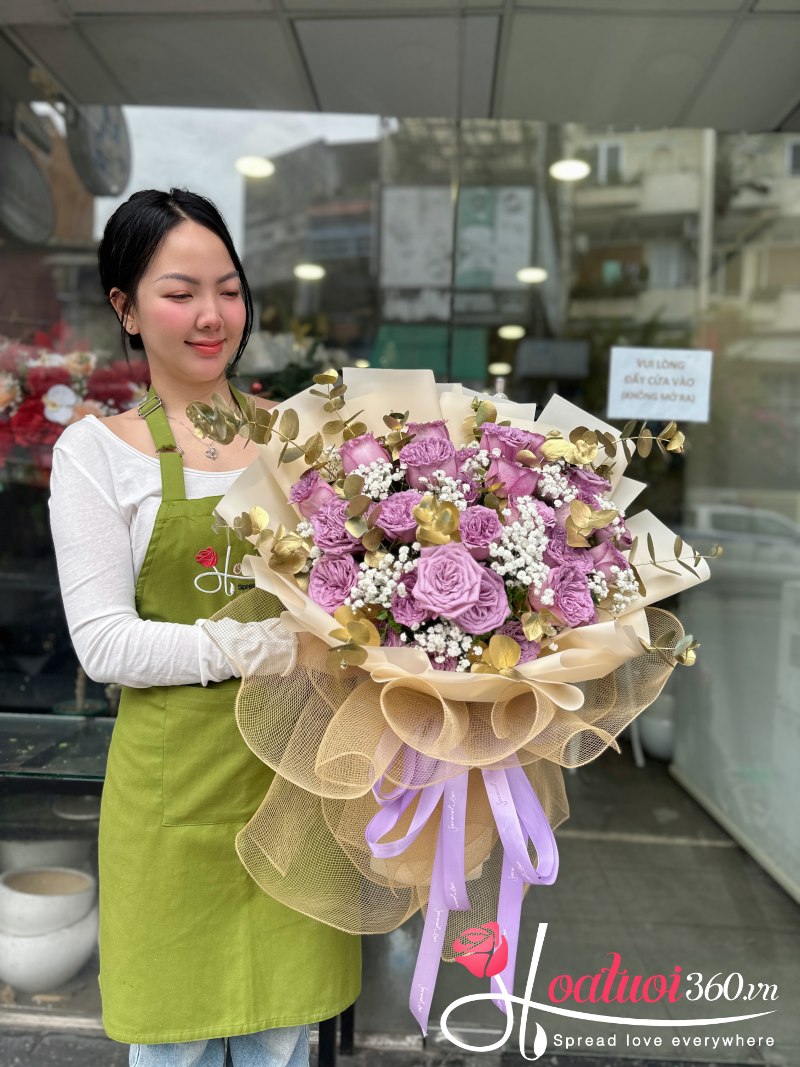 Bó hoa hồng sang trọng tặng vợ ngày 20/10