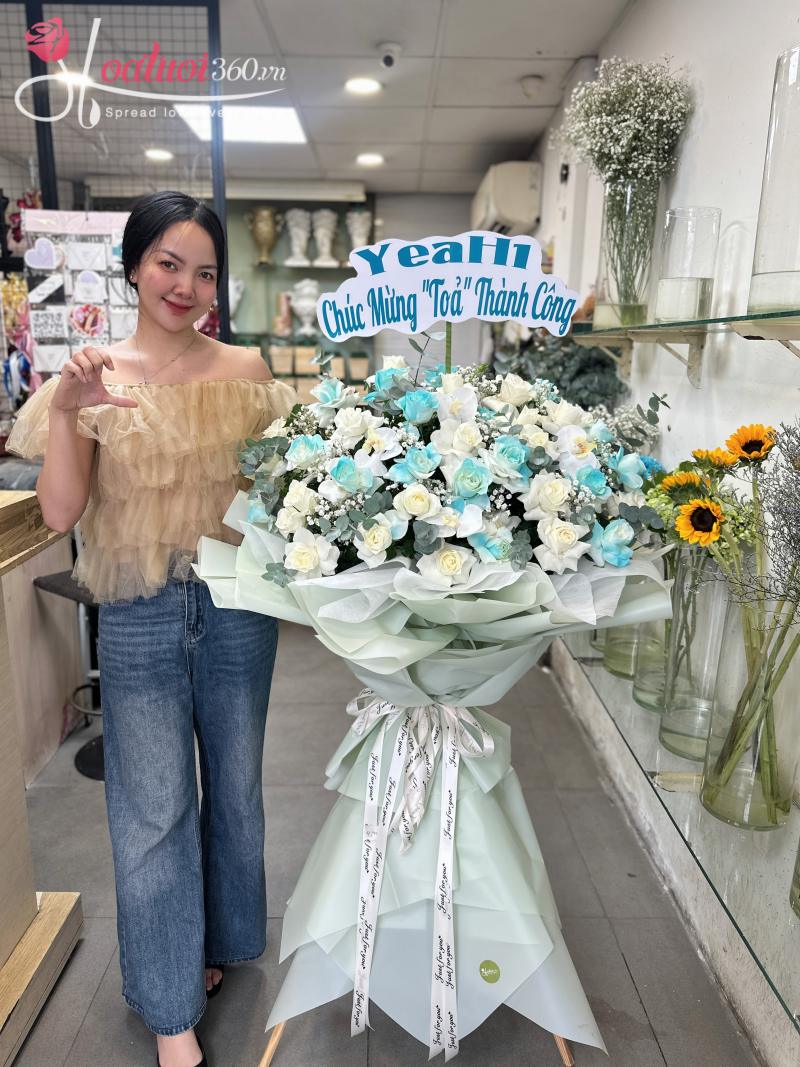 Kệ hoa tươi mừng khai trương