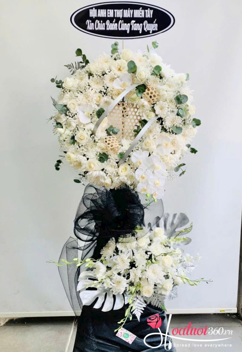 Kệ hoa cúc mẫu đơn chia buồn