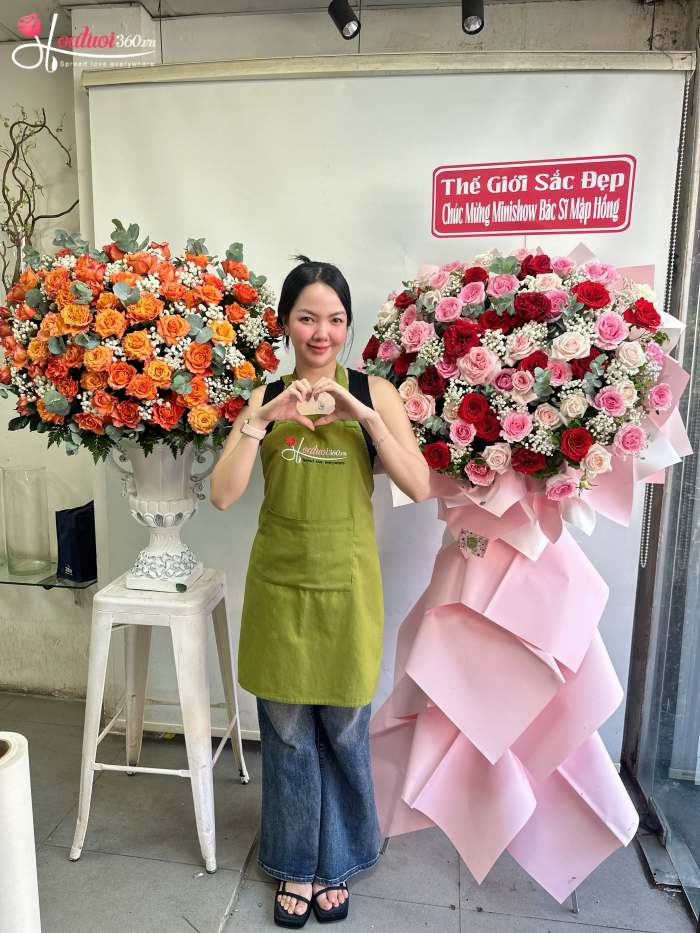 Mẫu hoa chúc mừng khai trương tại shop hoa Hà Nội
