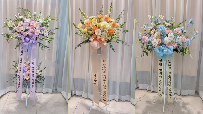 Kệ hoa mừng khai trương hiện đại kết hợp truyền thống Hàn Quốc