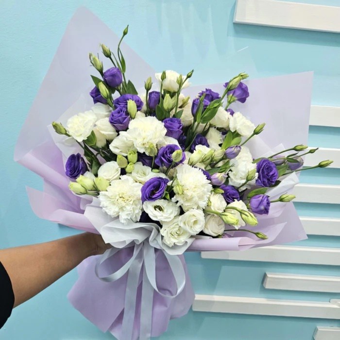 Kệ hoa đồng tiền đa sắc mừng ngày khai trương