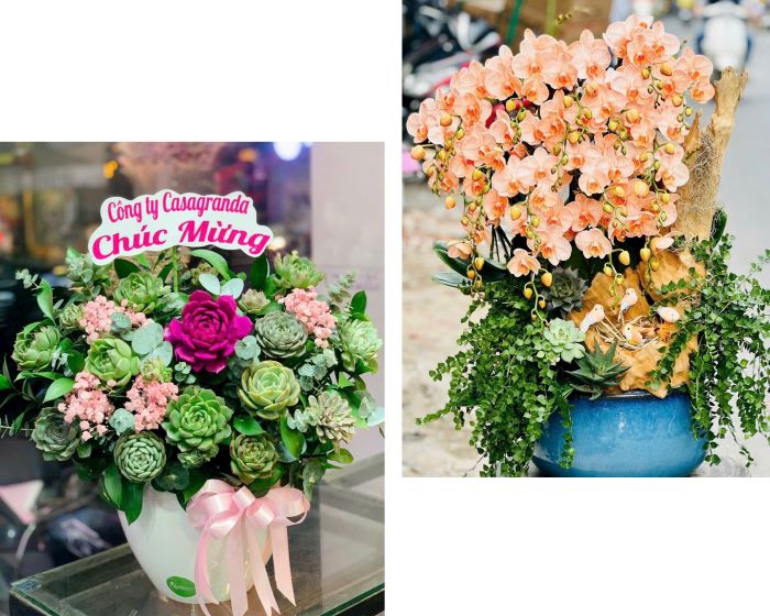 Lẵng hoa mừng khai trương đa dạng kích cỡ