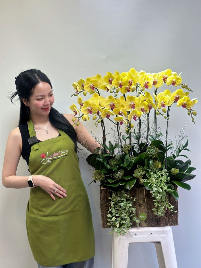 Lẵng hoa chúc mừng khởi công thiết kế theo yêu cầu tại Hoa Tươi 360