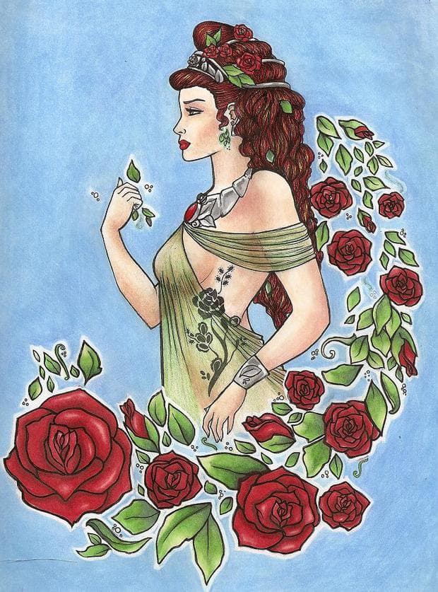 truyền thuyết về hoa hồng trắng trong thần thoại Hy Lạp