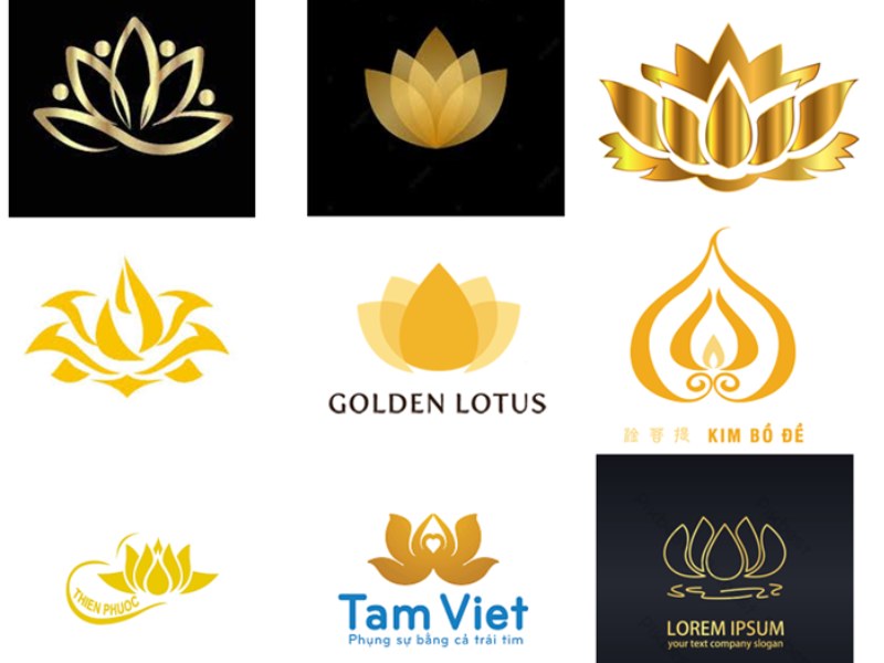 Hoa sen trong logo, thương hiệu, du lịch và sản phẩm thủ công mỹ nghệ