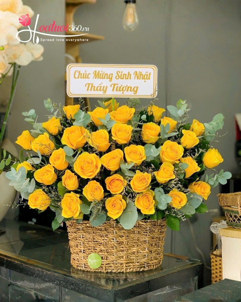 giỏ hoa mừng sinh nhật giá rẻ