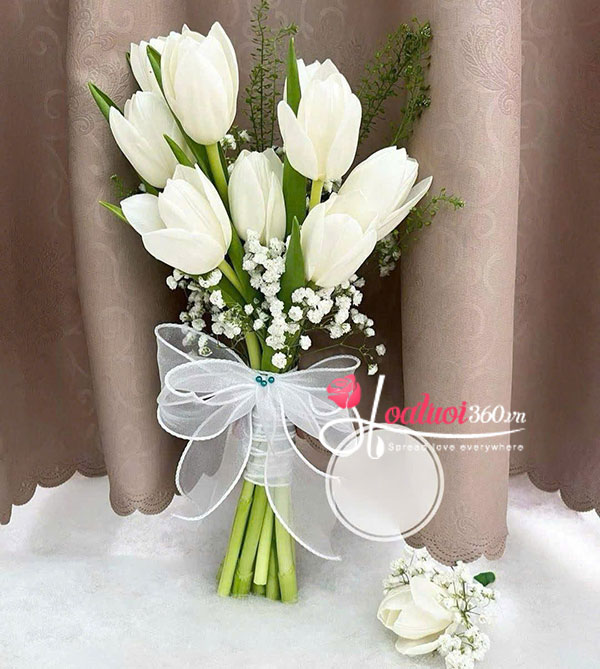 Bó hoa cưới Tulip - Mãi luôn bên em