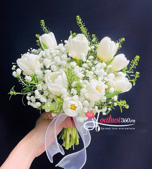 Bó hoa cưới Tulip - Cảm ơn tình yêu