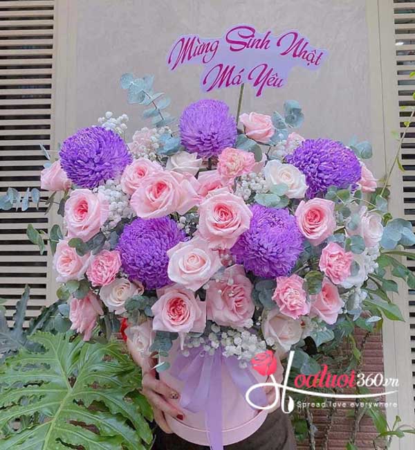 Hộp hoa sinh nhật - Ngập tràn hạnh phúc