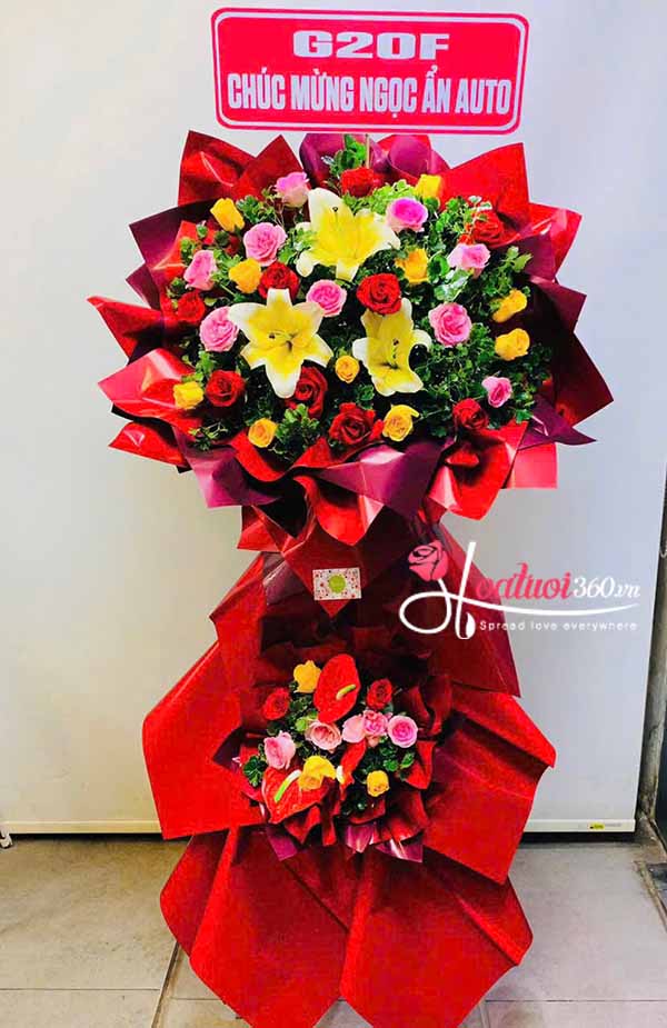 Kệ hoa khai trương - Kinh doanh hồng phát