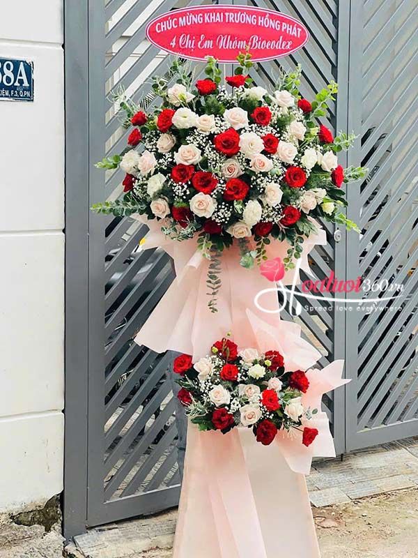 Kệ hoa khai trương - Kinh doanh có lộc