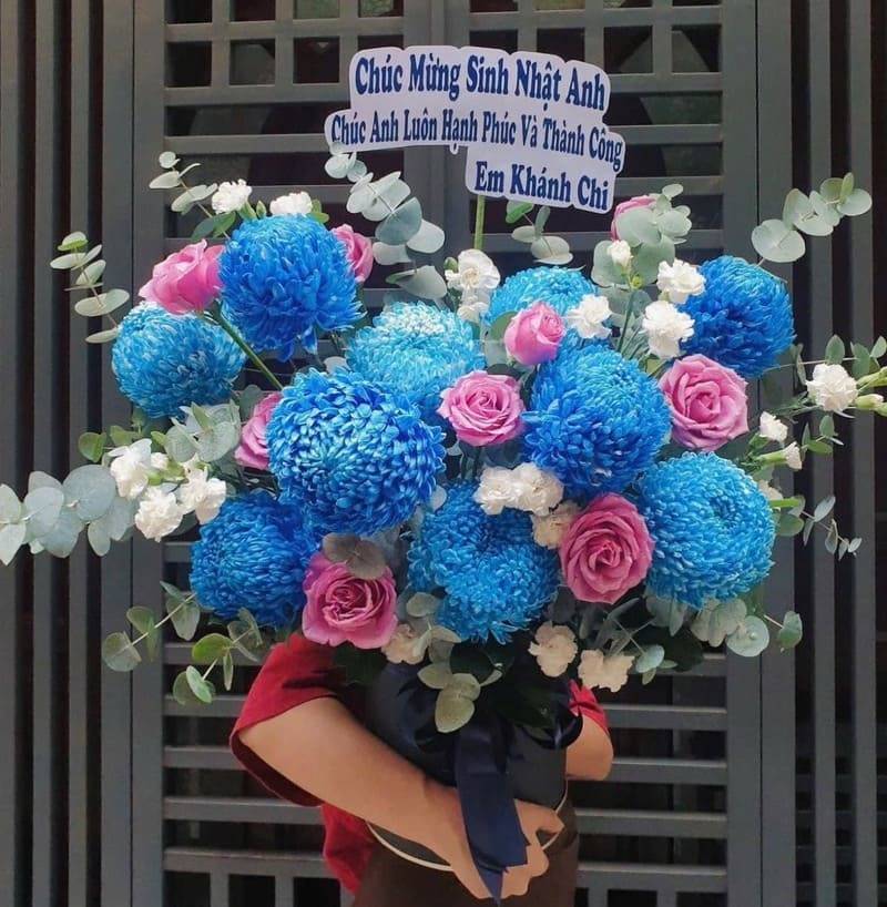 Lẵng hoa khai trương thiết kế sáng tạo, phối hoa độc đáo