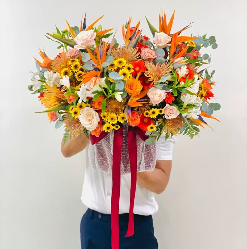 Hoa thiên điểu chúc mừng khai trương sang trọng, ấn tượng