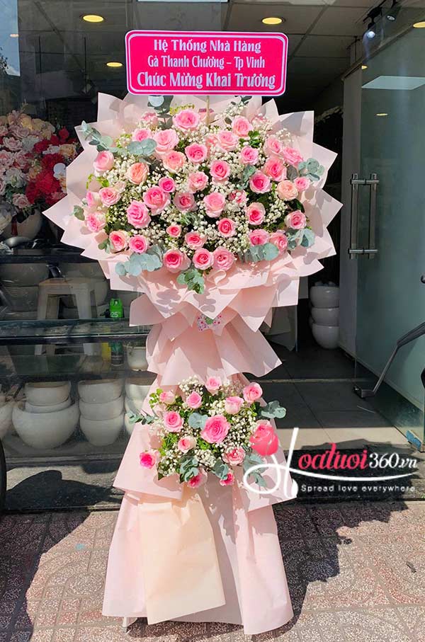 Kệ hoa khai trương - Thành công gấp bội